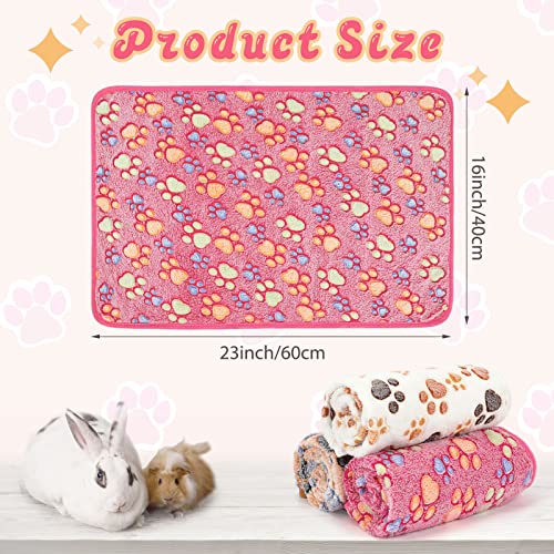 YUEPET 6Pcs Waterproof Guinea Pig Blankets Washable Small Animal Fleece Cage Liners Pet Soft Sleep Mat Pad Cover Warm Flannel Throw for Hamster Guinea Pig Rabbit Chinchilla Hedgehog Ferret