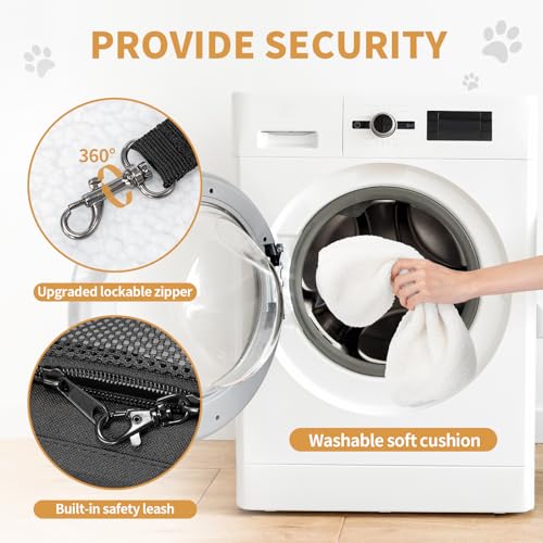 ‌Petsfit Airline Approved Pet Carrier for Small Dogs & Cats, 19x9x12 TSA Approved Carrier, with Removable Dual-Sided Padding (2-Way Placement) - Fits Under Most Airplane Seats, Escape Proof (Black) - color: Black, size: 19"L x 9.0"W x 12.0"H