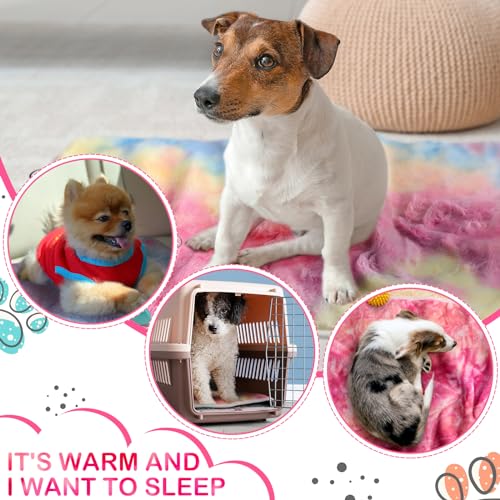 Reginary 4 Pcs Waterproof Guinea Pig Blankets Washable Small Animal Fleece Bedding Absorbent Guinea Pig Cage Liners Reusable Training Pee Pad Pet Sleep Mat for Hamster(Tie Dye Pattern,35 x 24 Inch) - size: 35 x 24 Inch