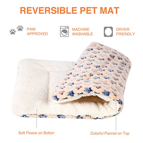 Mora Pets Dog Crate Pad - Ultra Soft Pet Bed With Cute Star Print, Washable Mat for Large Medium Small Dogs, Reversible Fleece Kennel Liner, Cat Bed 23 x 18 Inch Brown - color: Brown, size: 24-Inch