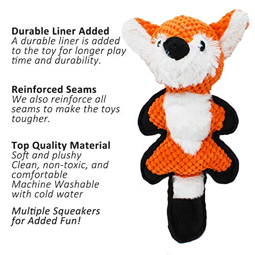 Jalousie Multipack Dog Squeaky Toys Strong Almost Indestructible, with Added Liner for Longer Play Dog Chew Toys (5 Pack Tough) - color: 5 Pack Tough