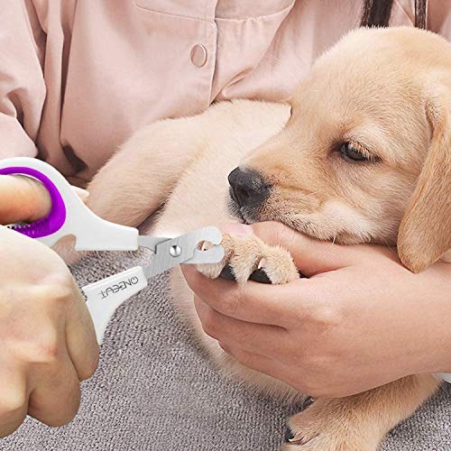 Pet Nail Clippers, Update Version Cat & Kitten Claw Nail Clippers for Trimming, Professional Pet Nail Clippers Best for a Cat, Puppy,Rabbit, Kitten & Small Dog,Sharp & Safe (Purple) - color: Purple