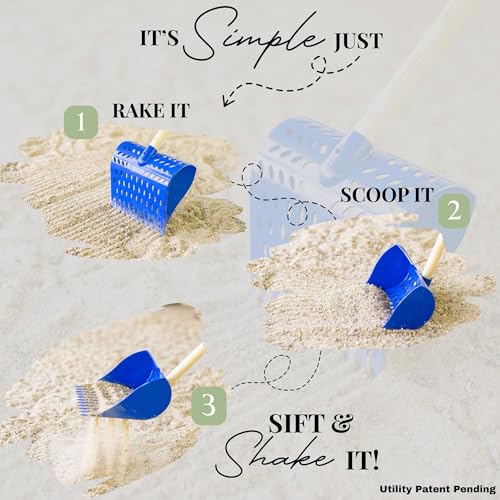 The Coop Scoop® Shelf 2-in-1 Chicken Poop Scooper & Rake, 10" Handle | Made in The USA, Patented, Durable Sand Sifting Litter Shovel, For Chicken Coops & Small Farm Animals - size: SHELF 10" Handle