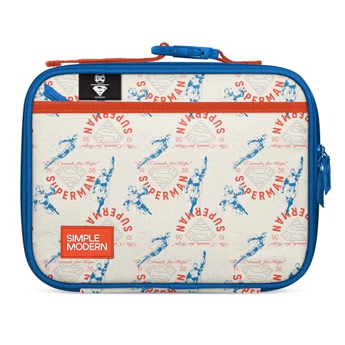 Simple Modern DC Comics Superman Kids Lunch Box & Insulated Lunch Bag | Hadley Cute Lunch Box for Girls, Boys, Toddlers | Fits Bento Box, Lunch Containers | Small Lunch Bag | Superman - color: DC: Superman Stand for Hope