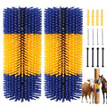 2pcs, Horse Brush, Livestock Scratching Brush, Goat Brush, Goat Scratching Post, Includes 8 Screws, Livestock Scratcher For Horses, Cows, Goats & Pigs Promotes Cleanliness & Skin Health