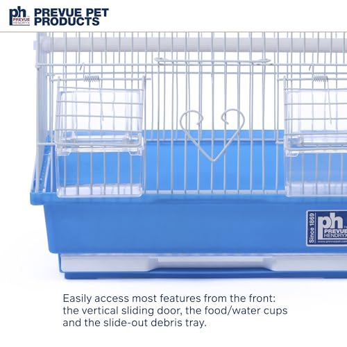 Prevue Pet Products Parakeet Square Roof Bird Cage with Handle | Carrier for Home or Travel, Small Bird Accessories, for Canaries, Budgies, Finches, Parakeets, and More