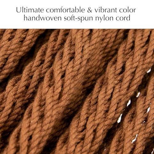 Handwoven Rope Mayan Hammock for Outside, 600 lbs Capacity | 2 Person, Portable Carrying Bag, Easy-Used Tree Straps, Carabiners, Soft Fabric, Patio (Desert, X-Large) - color: Desert, size: X-Large