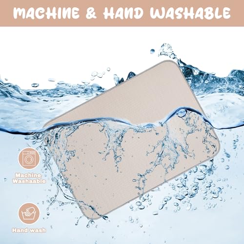 Buvlnee Summer Dog Cooling Mat Washable Ice Silk Self Cool Pad for Small Medium Large Dogs and Cats, Pet Sleeping Pad for Crate, Bed, Indoor & Outdoor Floor, Car Seats - color: Khaki, size: 40x28in