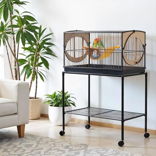 Winter Warm Bird Nest Bed, Parrot Hanging Bed Cage Hammock Finch Hamster | Snuggle Hut, Parrot House Tent, Bird Cage Stand Perch, for Parakeet, Budgies, Cockatiels, Lovebird, Cockatoo