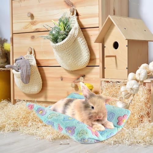 PETKNOWS Rabbit Bed,5.7" x 14" Padded Concave Nest for Small Pets | Plush Material, Cuddle Comfort, Concave Design, Lounger Pillows, Rabbit/Hamster/Guinea Pig Use, Easy Clean, 15.7x14"