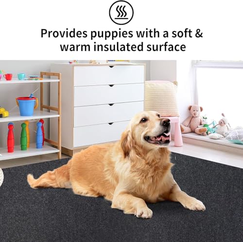 Kennel Pad Dog Crate Mat Liner, 34" x 52" - 1 Pack | Waterproof, Non-Slip, Washable Puppy Pee Pad for Kennel Training - Under Pet Cage to Protect Floors, Thin Cut to Fit Design - size: 34" x 52" - 1 Pack