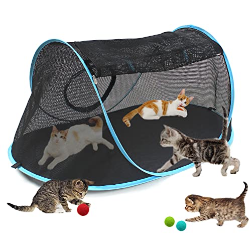 INTURN Cat Furniture Tent for Indoor and Outdoor Playpen Portable Cat Tunnels, Outdoor Kennel (Play Kennel) - color: Play Kennel