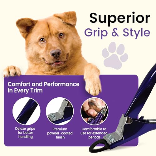 Candy Series Dog Nail Clippers for Small to Medium Dogs – USA-Made Professional Guillotine Pet Nail Trimmer with Replaceable Blade System - color: Candy Purple, size: Small/Medium