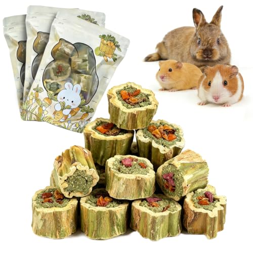 BNOSDM Hamster Chew Treats Chinchilla Natural Fruit and Vegetables Snacks Rabbit Papaya Toys for Teeth for Guinea Pigs Syrian Dwarf Hamsters Gerbils Mice, (10.58oz/300g),3×1PCS - color: Fruit & Vegetable - 3 Pack