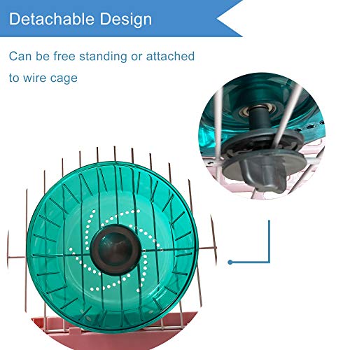 Hamster Exercise Wheel, Silent Spinner Hamster Running Wheels, Diameter 6.7 inch, Green - color: Green, size: 6.7 Inch
