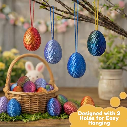 MONJITA 21 Pcs 3D Printed Easter Eggs with 21 Pcs Mini Animal Figurines Inside, Flexible Articulated Fidget Toys, Party Favors, Easter Basket Stuffers, Gifts for Kids Students Carnival Prizes - size: 21pcs eggs & 21pcs animals