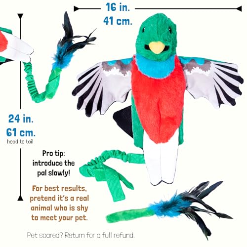 Milunova Pupr Pals Cat Wrestling Glove (Catnip Infused) Hand Puppet Toy with Tough Padding for Safe Interactive Play, Protection to Stop Kitten Scratching Hands; for Boredom-Busting Exercise - style: Quetzal + Catnip