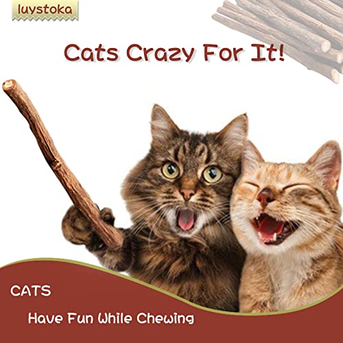 Silvervine Sticks for Cats 10PCS, Silvervine & Matatabi Catnip Toys, Indoor Kitty Chew Sticks & Wand Toys for Bored Cats - size: (10pcs)