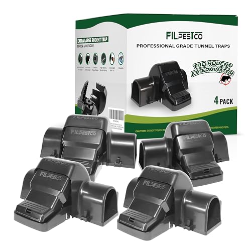Large Rats Traps, Mouse Traps, Tunnel Snap Trap, 4 Count - style: 4 PCS