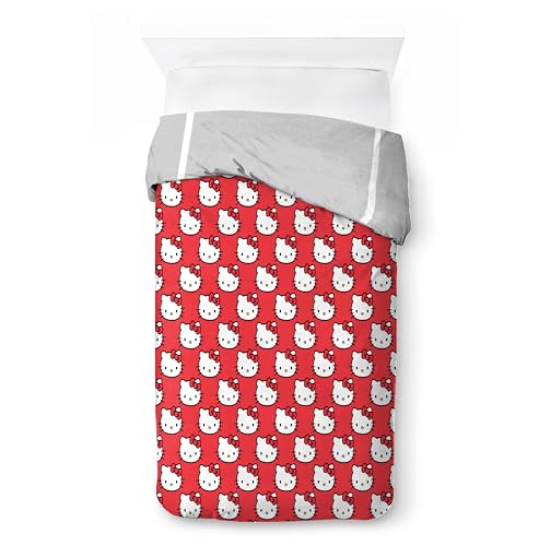 Jay Franco Duvet Cover Set – 2 Piece Comforter Cover and Sham Set, Super Soft Cozy Bedding (Insert Not Included) Grey - Hello Kitty, Twin - color: Grey - Hello Kitty, size: Twin
