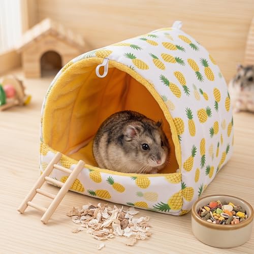 Rat Hamster Warm Bed House Hut Hanging Hammock Cute Nest for Small and Medium-Sized Pets (L), Suitable for Larger Pets(XL)-XL-Yellow - color: Yellow, size: XL