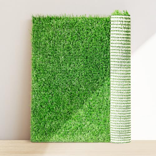 Artificial Dog Grass Pee Pad 39.4"x 31.5" 1 Pack, Fake Grass Potty Training | Easy to Clean, with Drainage, Reusable, Realistic, Pet-Friendly, Turf Grass Mat, for Apartment, Balcony, Indoor Outddor Use - size: 39"x31.5"