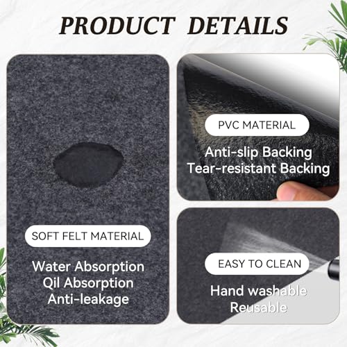 Large Bird Cage Mat, Under Pet Cage Mat, Absorbent/Waterproof Felt Pad for Bird Cages, Reptile Aquariums, Dog Kennels, with Non-Slip Backing for Hard Floors and Surfaces (36 x 36 inch) - size: 36.0"L x 36.0"W x 0.2"H