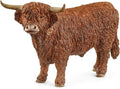 Schleich Farm World Realistic Highland Bull Cow Animal Figurine - Highly Detailed and Durable Farm Animal Toy, Fun and Educational Play for Boys and Girls, Gift for Kids Ages 3+ - style: Highland Bull