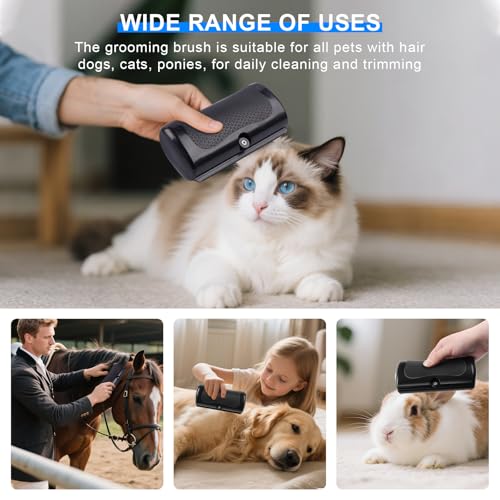 Deshedding Dog Brush, Deshedding Brush for Cats, Dogs, Rabbits, Horses | Ergonomic Dog Grooming Tool, Painless Pet Hair Remover for Short, Medium & Long Coats
