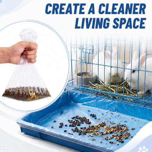 Tondiamo 150 Pcs Cage Liners for Small Animals Disposable Hamster Tray Clear Box Leak Proof Guinea Pig Cage Liner Bag Litter Toilet Film for Rabbit Bunny Hamster Hedgehog (Small) - size: Small