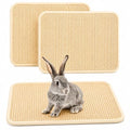 FHTONGE 2 Pcs Sisal Rabbit Scratching Mats for Cage Bedding Summer Cooling | Non-Slip Base Scratcher, for Claws Sharpening Teeth Grinding Sleeping Cooling Chewing Biting, Bunny Scratch Pads Grass Mats - size: 15.8 x 11.8 in (Pack of 2)
