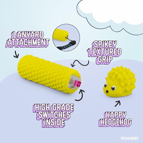 Hedgy - The Hedgehog Sensory Pain Stim Fidget Clicker, Spike Textured for Stress Relief, Focus and Concentration (Yellow) - color: Yellow