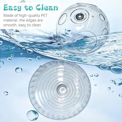 Hamiledyi Hamster Flying Saucer with Hideout House Plastic Hamster Wheel Small Animal Silent Running Wheel Gerbil Exercise Wheel Toy for Mice, Hamster and Other Small Pets (7In, Transparent) - color: Transparent