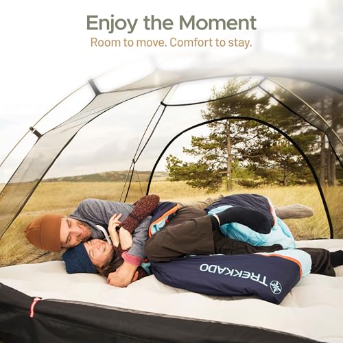 DuraHike Lightweight Camping Sleeping Bag for Adults — Roomy Rectangular Comfort, Secure Pad Attachment, Compact & Packable, 10°C / 50°F Comfort