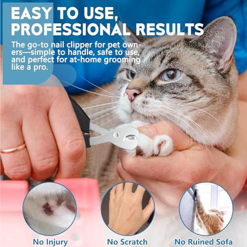 Cat Nail Clippers, Professional Pet Nail Trimmer for Cats, Kittens & Small Pets