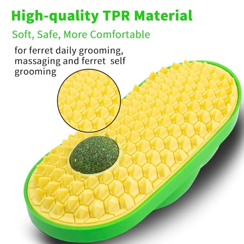 Ferret Toys, Hay Ball for Ferret Lick, Safe Ferret Chew Enrichment Toys Teeth Cleaning Dental, Edible Ferret Wall Treats Ball, Easy to Clean