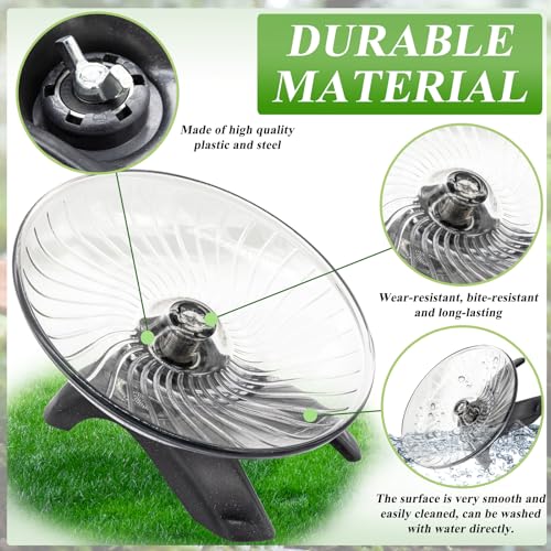Hermit Crab Exercise Wheel - Silent Running Wheel for Crab Tank Accessories - Small Animal Wheel for Hamster Gerbils Hedgehogs - color: Gray