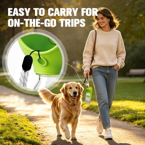 2pcs Portable Dog Water Bottle Attachment, Pet Water Bowl for Walks | Silicone Dog Drink Dispenser, Fits Standard Water Bottles,Ideal For Daily Hiking & Travel, Quick Rinse & Easy Setup