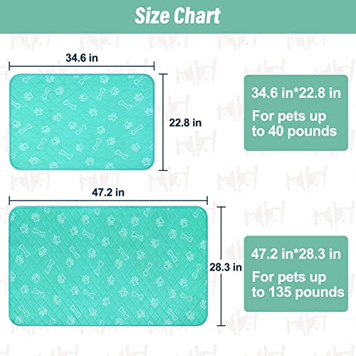 BEAUTYZOO Upgraded Dog Self Cooling Mat Ice Silk Chill Pads for Small Medium Large Dogs Summer Reusable Pet Training Pad Absorbent Non Slip Mat for Kennels, Crates & Beds,X Large 28IN x 47IN
