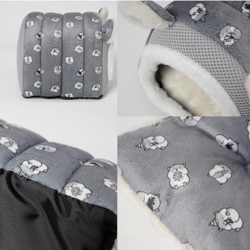 Hedgehog Bed Cave Hideout Hedgehog House Hedgehog Accessories, Hamster Small Animals Cage Supplies Warm House (Grey) - color: Grey