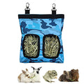 RIOUSSI Guinea Pig Hay Feeder, Hanging Rabbit Hay Feeder Bag. CamoBlue | Upgraded Double Layer Fabric | Bite Resistant | Cleaner Hay & Less Mess | Small Animal Hay Holder for Bunnies & Chinchillas - color: Camoblue