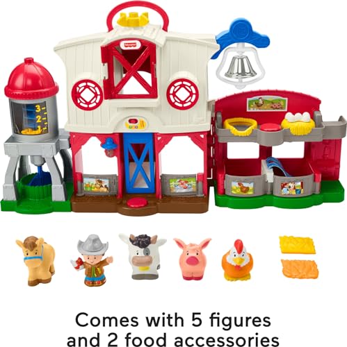Fisher-Price Little People Toddler Learning Toy Caring for Animals Farm Playset with Smart Stages for Pretend Play Kids Ages 1+ years (Amazon Exclusive) - style: Classic Farm