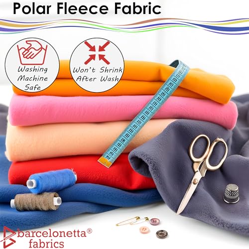 Barcelonetta | Fleece Fabric | Blanket Fabric | 36"X60" | Polar Fleece | Soft, Plush, Anti-Pill | Poncho, Pillow Cover, PJ Pants, Cushion, Liners, Eye Mask (Turquoise, 1 Yard) - color: Turquoise, size: 1 Yard