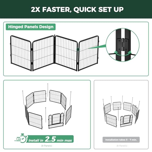 FXW Instant Dog Playpen, RV Camping, Outdoor & Yard, 24" H, 16 Panels | Portable, Easy setup, Heavy-duty, DIY layouts, For Puppies & Small Dogs, Patented - size: 24"H