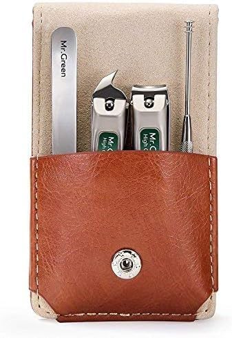 4Pcs Set, Stainless Steel Manicure Pedicure Set, Medical Grade Grooming Kit with Travel Case Gift Box for Man & Woman - color: Mr-6103