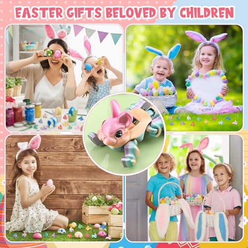Honoson 12 Pcs 3D Printed Animals 5-7cm, Rabbit | Articulated Fidget Animals, Flexible 3D Printed Figures for Stress Relief, Cute Mini Joints for Party Favors and Display - size: 5-7cm, style: Rabbit