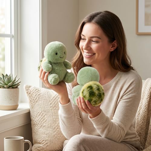 Ditucu Palm-Sized Turtle Stuffed Animals Cute Soft Mini Plush Doll Small Plushies Toys Gifts for Kids Green 6 inch - style: Turtle A