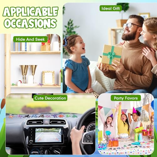 Honoson 12 Pcs 3D Printed Animals 5-7cm, Realistic Frog | Articulated Fidget Animals, Flexible 3D Printed Figures for Stress Relief, Cute Mini Joints for Party Favors and Display - size: 5-7cm, style: Realistic Frog