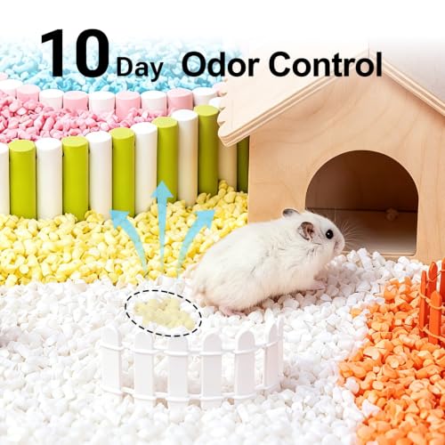 Natural Paper Pellet Bedding for Small Animals - Super Absorbent Odor Control Rabbit Litter, Hamster Bedding, Guinea Pig Cage Liners, Dust-Free(2.2lb) (Purple) - color: Purple