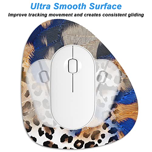 Rimilak Small Mouse Pad 6 x 7 Inch, Irregular Mini Mouse Pad with Non-Slip Rubber Base, Waterproof Compact Mouse Mat for Laptop Computer Wireless Mouse Keyboard Home Office Travel, Blue Gold - color: Blue Gold, size: 7L x 6W inches